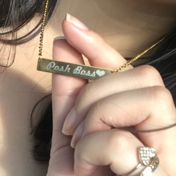 Jewelry - Posh Boss Stainless Steel Gold Plated Necklace